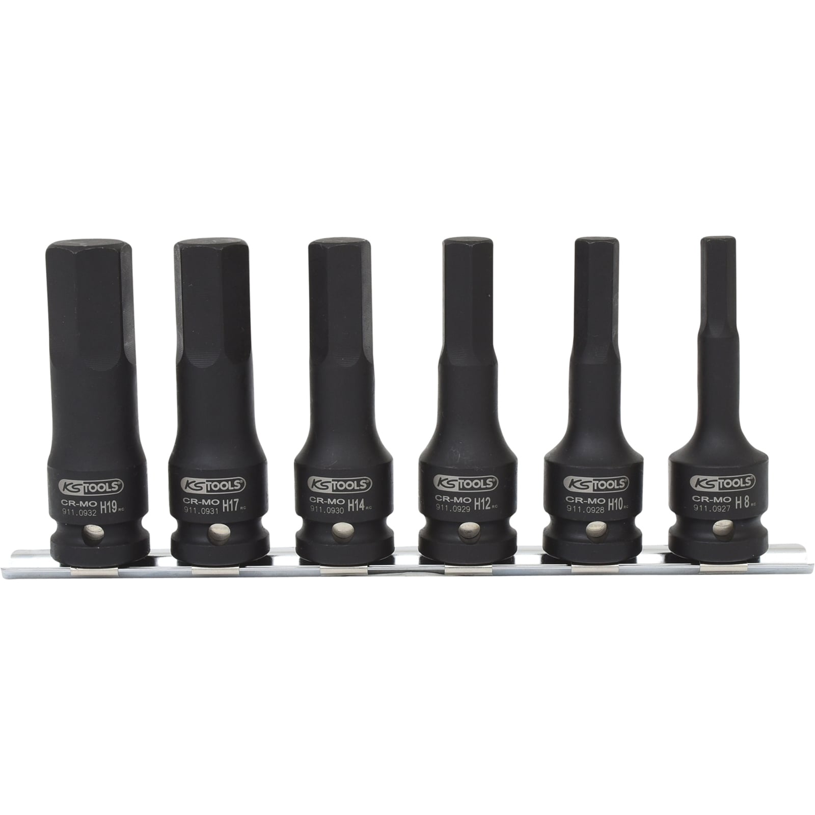 KS TOOLS 1/2" Kraft-Bit-Stecknuss-Satz lang 6tlg. - 515.1104