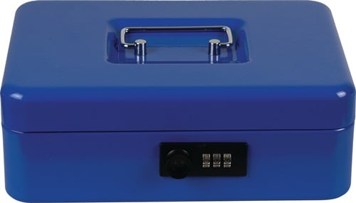 BURG-WÄCHTER Geldkassette MONEY H90xB250xT180mm Gewicht 1,31kg Zahlenschloss blau - Money Code 5025 blue