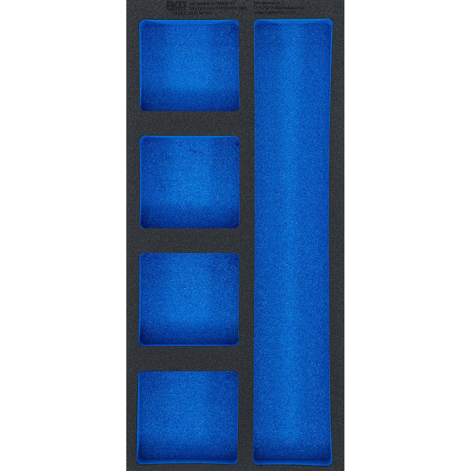 BGS Werkstattwageneinlage 1/3 leer: 5 Ablagefächer 408 x 189 x 32 mm - 74362