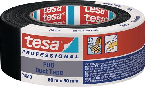 TESA Gewebeband Duct Tape PRO 74613 schwarz 50 m x 50 mm - 74613-00002-00