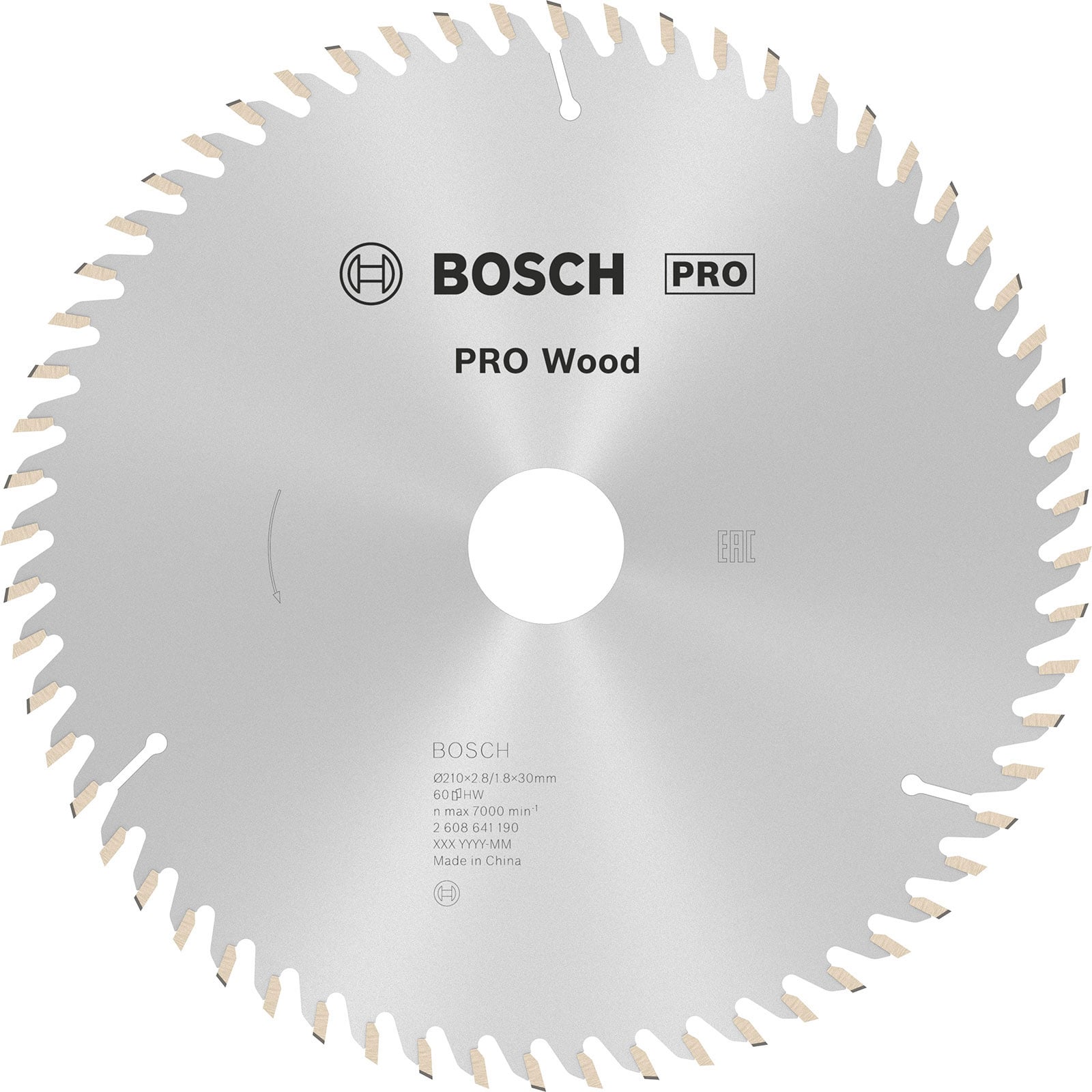 Bosch PRO Wood Kreissägeblatt 210 x 2,8 x 30 mm - 2608641190