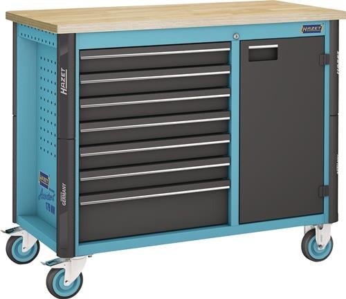 Hazet Wkz.wagen 179NW-7 B1150xT600xH964mm 450kg 7 Schubl.unbestückt Stahlbl - 179NW-7