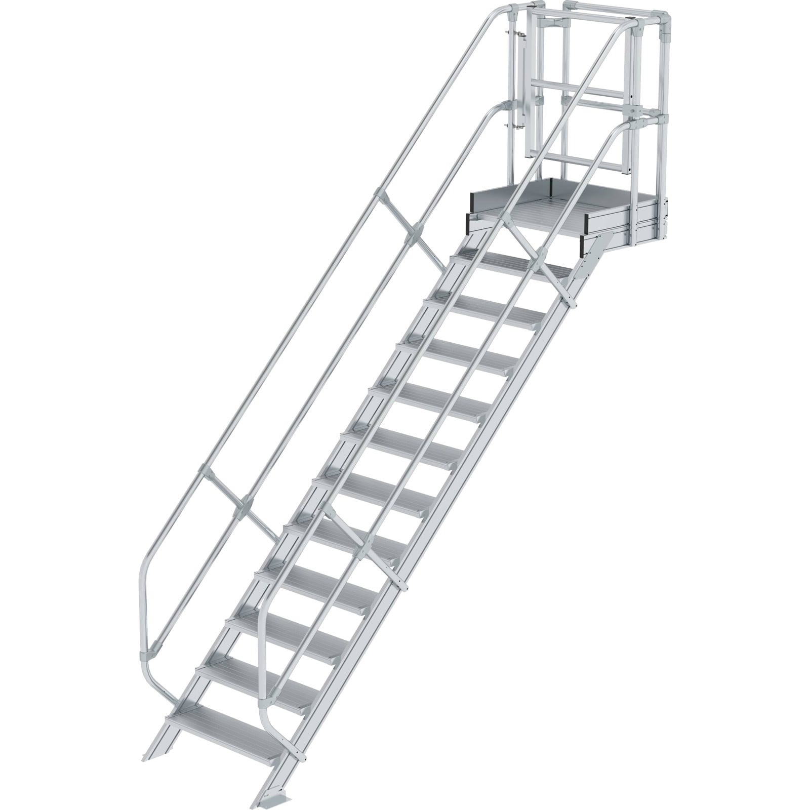 Günzburger Steigtechnik Treppen-Modul Aluminium geriffelt 12 Stufen - 632312
