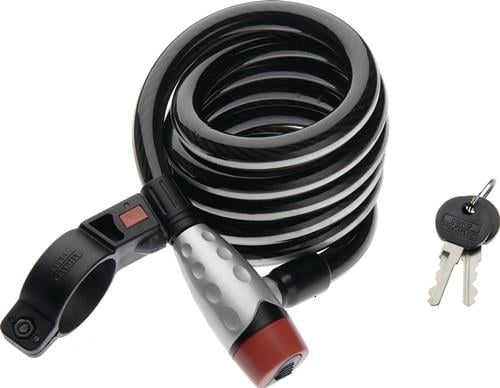 BURG-WÄCHTER Zweiradschloss 1650 180 Reflex L.180 cm Seil-D.15mm schwarz STA - 1650 180 REFLEX