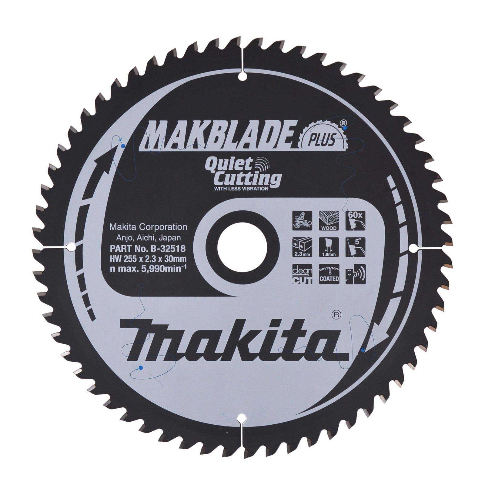 Makita MAKBLADE Sägeblatt 255x30x60Z - B-32518