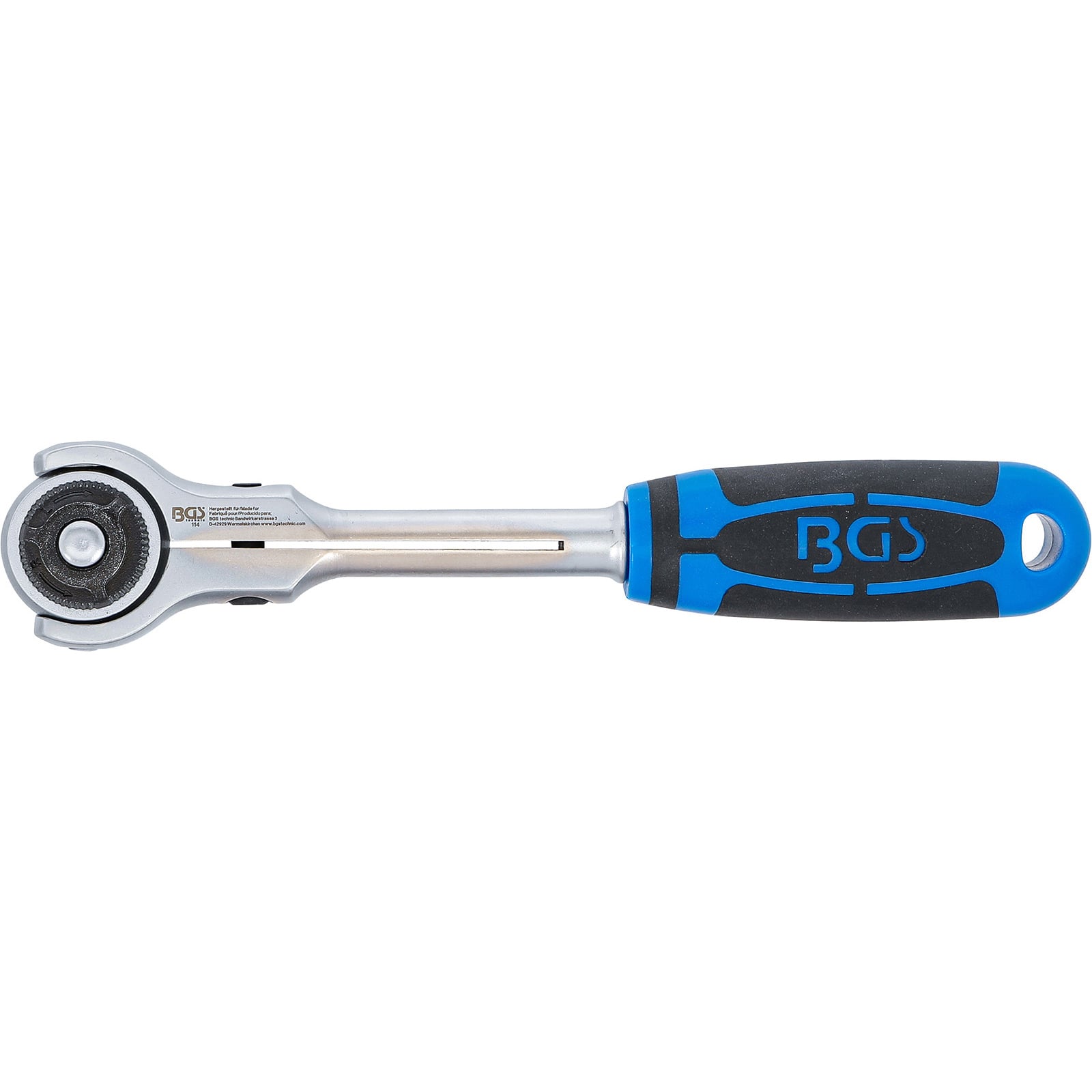 BGS Umschaltknarre mit Kugelkopf Abtrieb Außenvierkant 12,5 mm (1/2") - 114