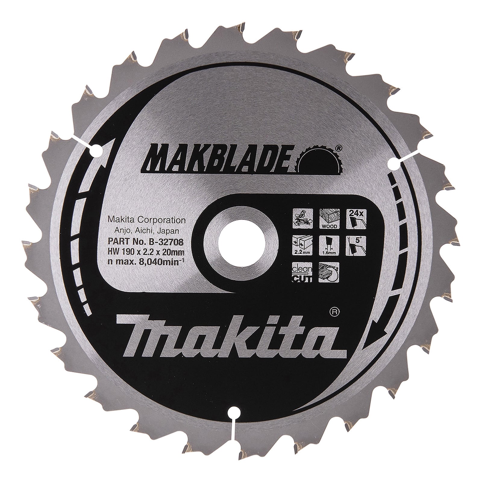 Makita MAKBLADE Sägeblatt 190x20x24Z - B-32708