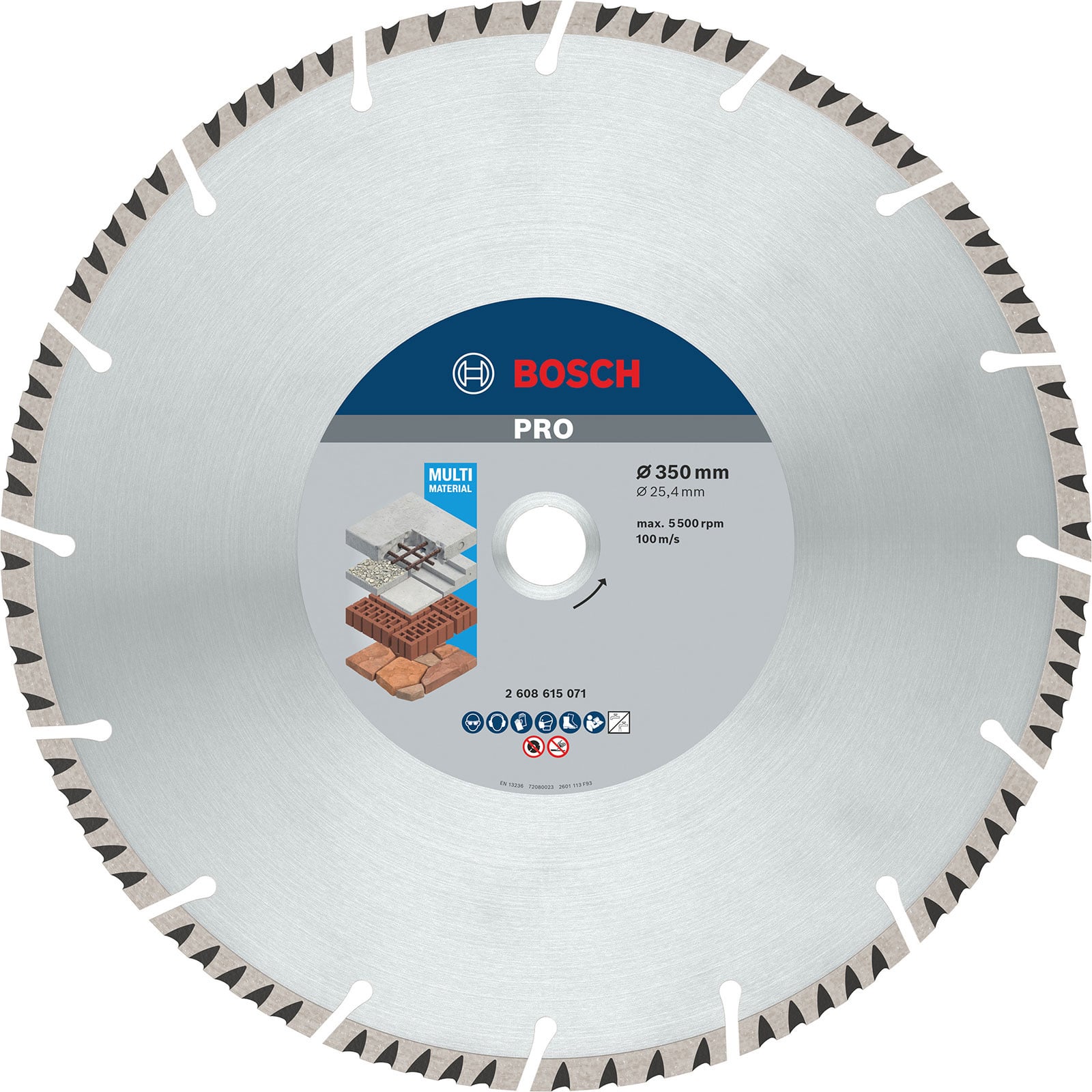Bosch PRO Multi Material Diamanttrennscheibe 350 x 25,4 mm - 2608615071