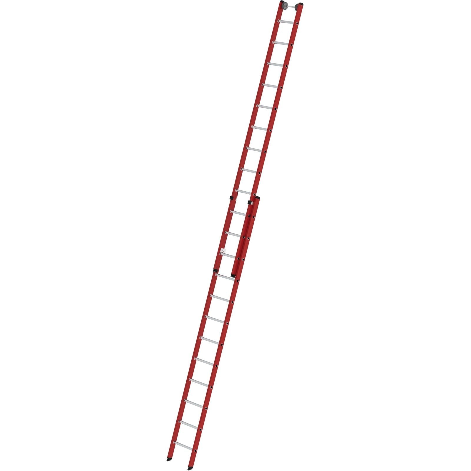 Günzburger Steigtechnik Sprossen-Schiebeleiter 2tlg. GFK/Alu ohne Traverse 2 x 12 Sprossen - 035112