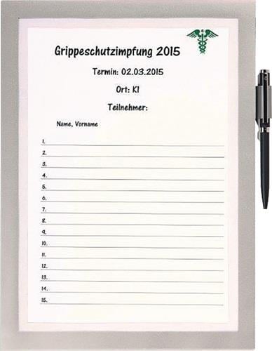 Durable Magnetrahmen selbstklebend Front offen DIN A4 silber - 4993-23