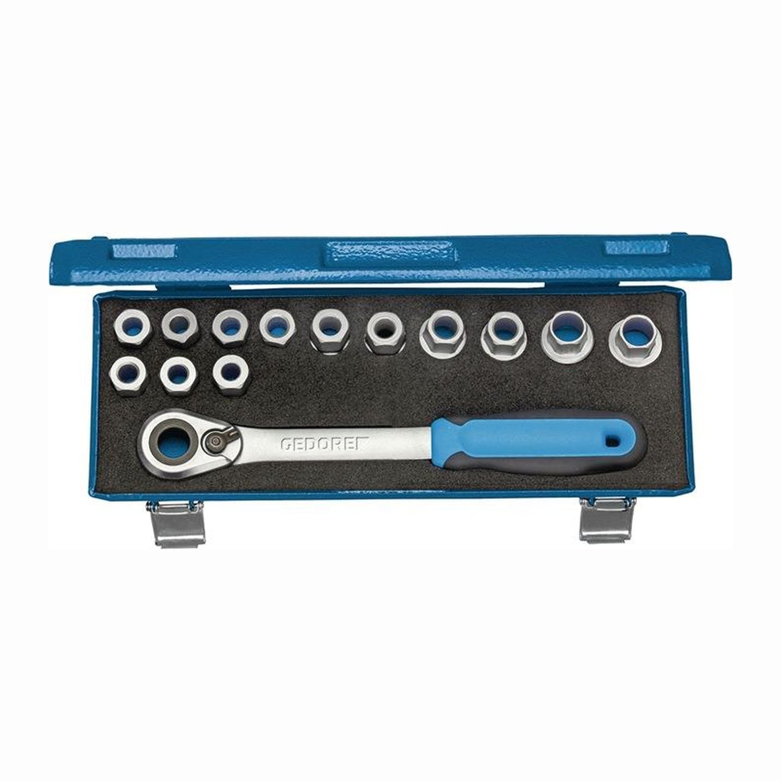 Gedore Steckschlüsselsatz 19 SKU-20 14tlg. 1/2″ SW 10-24 mm Anzahl Zähne 60 6-kant - 2521563