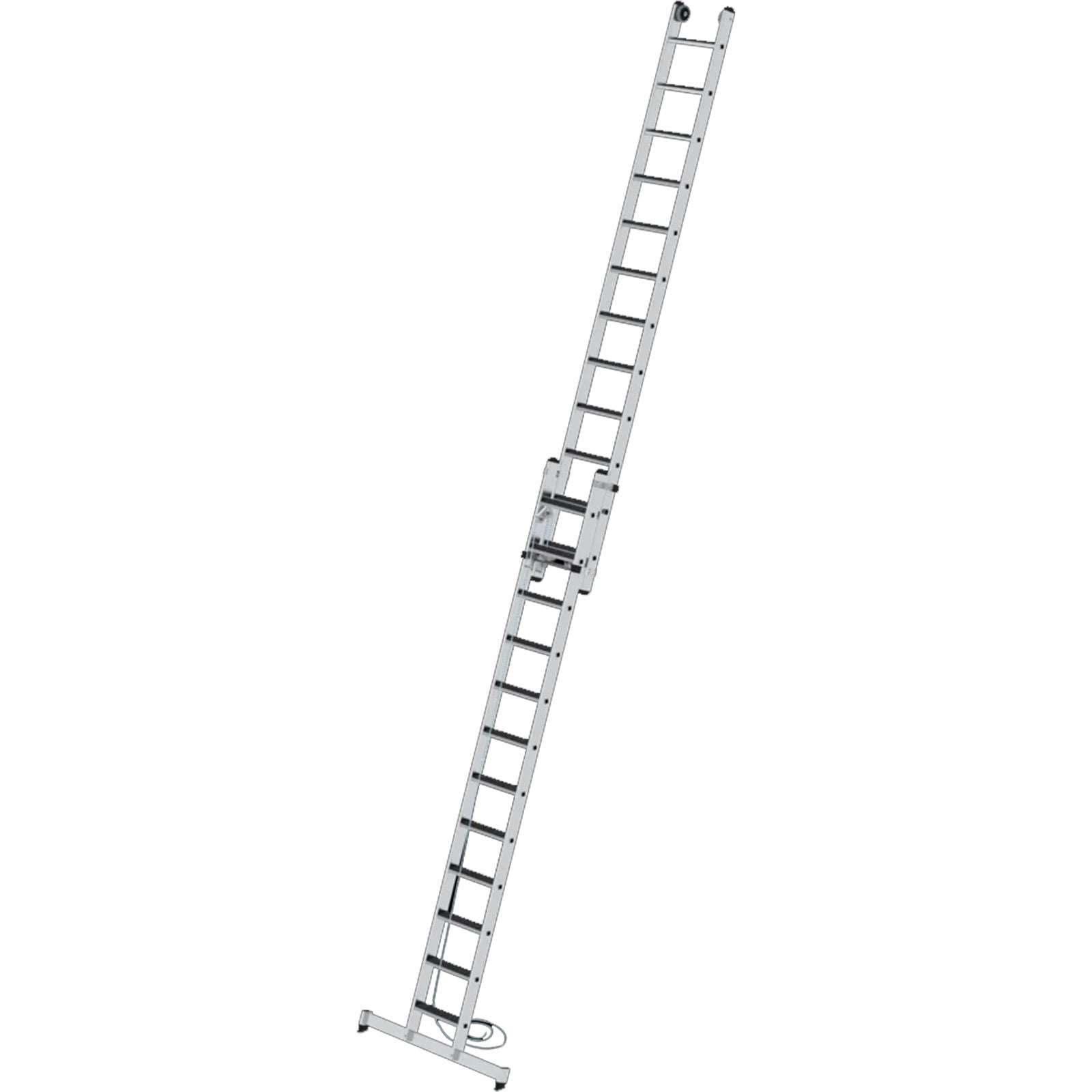 Günzburger Steigtechnik Stufen-Seilzugleiter 2tlg. mit nivello-Traverse und clip-step R13 2 x 12 Stufen - 040694