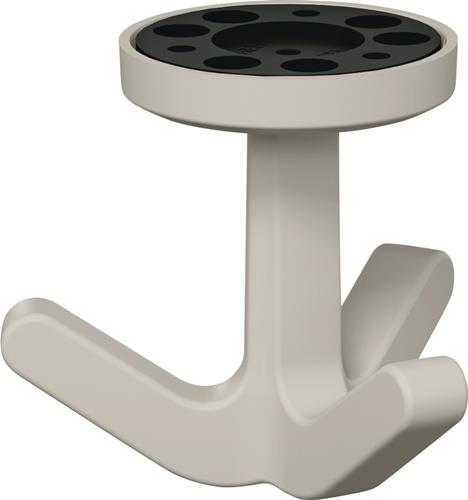 Dreifachhaken Ser.477 matt,elastisch 97 lichtgrau H.69mm D.51mm HEWI