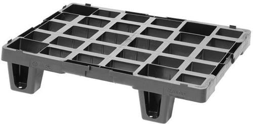 Kunststoffpalette Maße 400x600mm Antirutschkante 7mm 1/4 Euromaß TRANSPAK