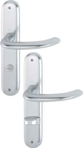 HOPPE Langschildgarnitur Mar.1138/273P Alu.F1 SK/OL 78mm DIN L/R - 2785542