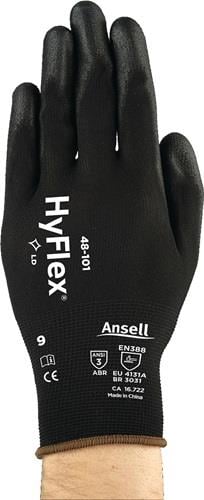 ANSELL Handschuhe HyFlex 48-101 Gr.10 schwarz EN 388 PSA II - 48-101-10