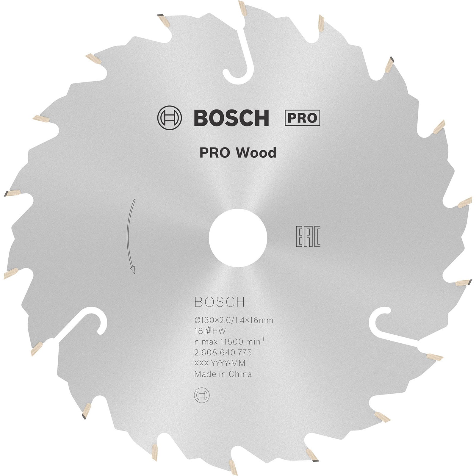Bosch PRO Wood Kreissägeblatt 130 x 2 x 16 mm - 2608640775