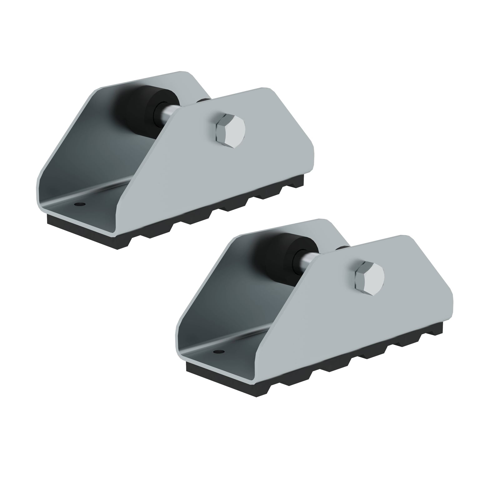 Günzburger Steigtechnik 2x Schwenkfuß mit Gummiauflage - 019227