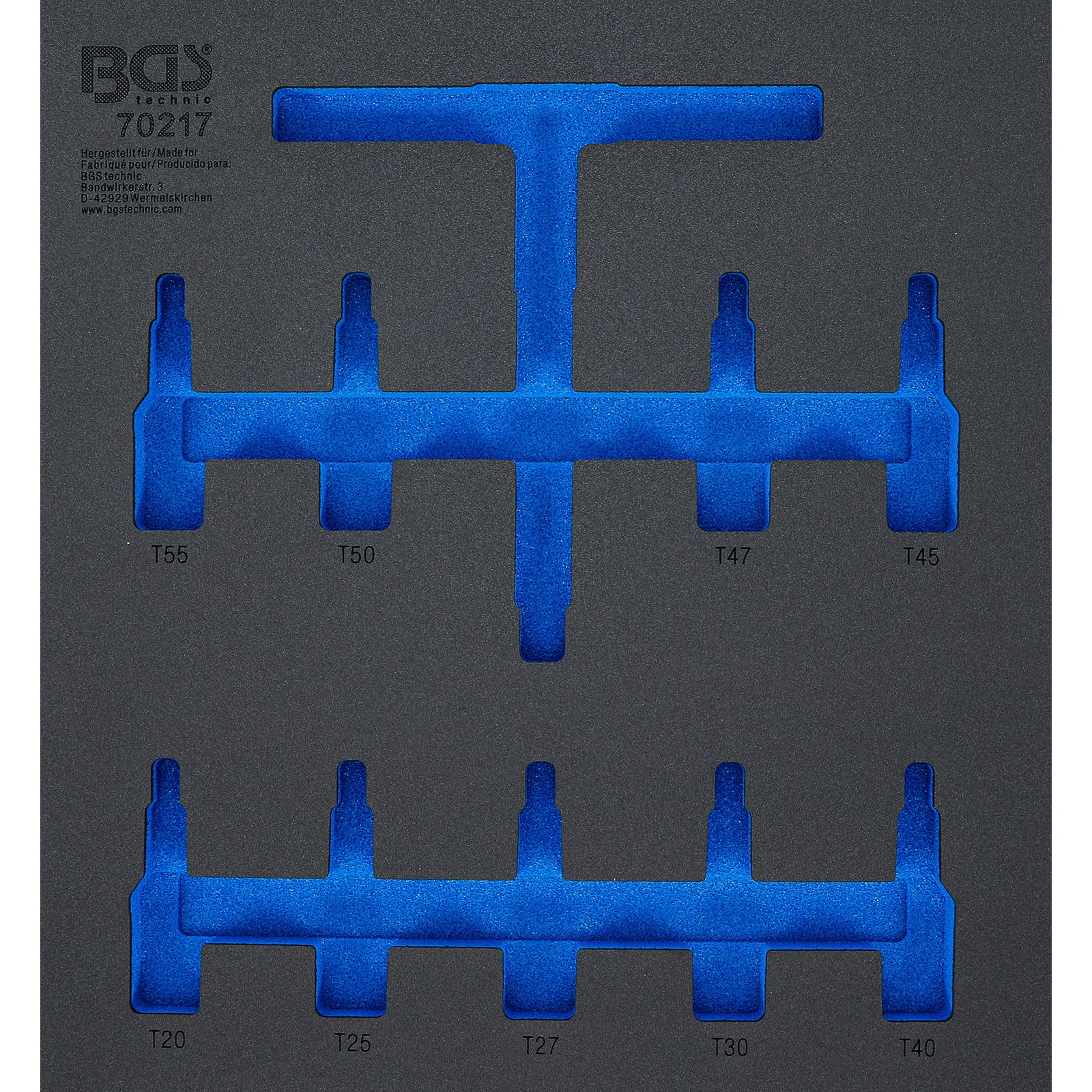 BGS Werkstattwageneinlage 2/3 leer für Art. 70217 - 7131-1