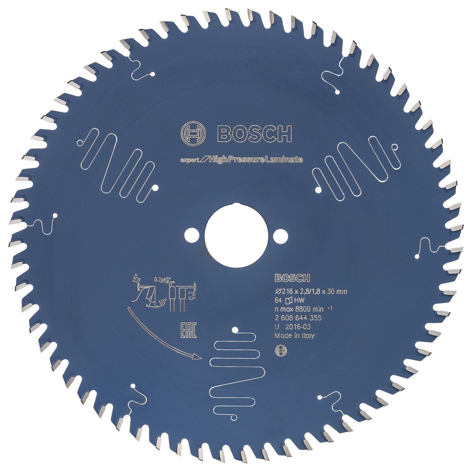 Bosch Kreissägeblatt Expert for High Pressure Laminate für Kapp- und Gehrungssägen