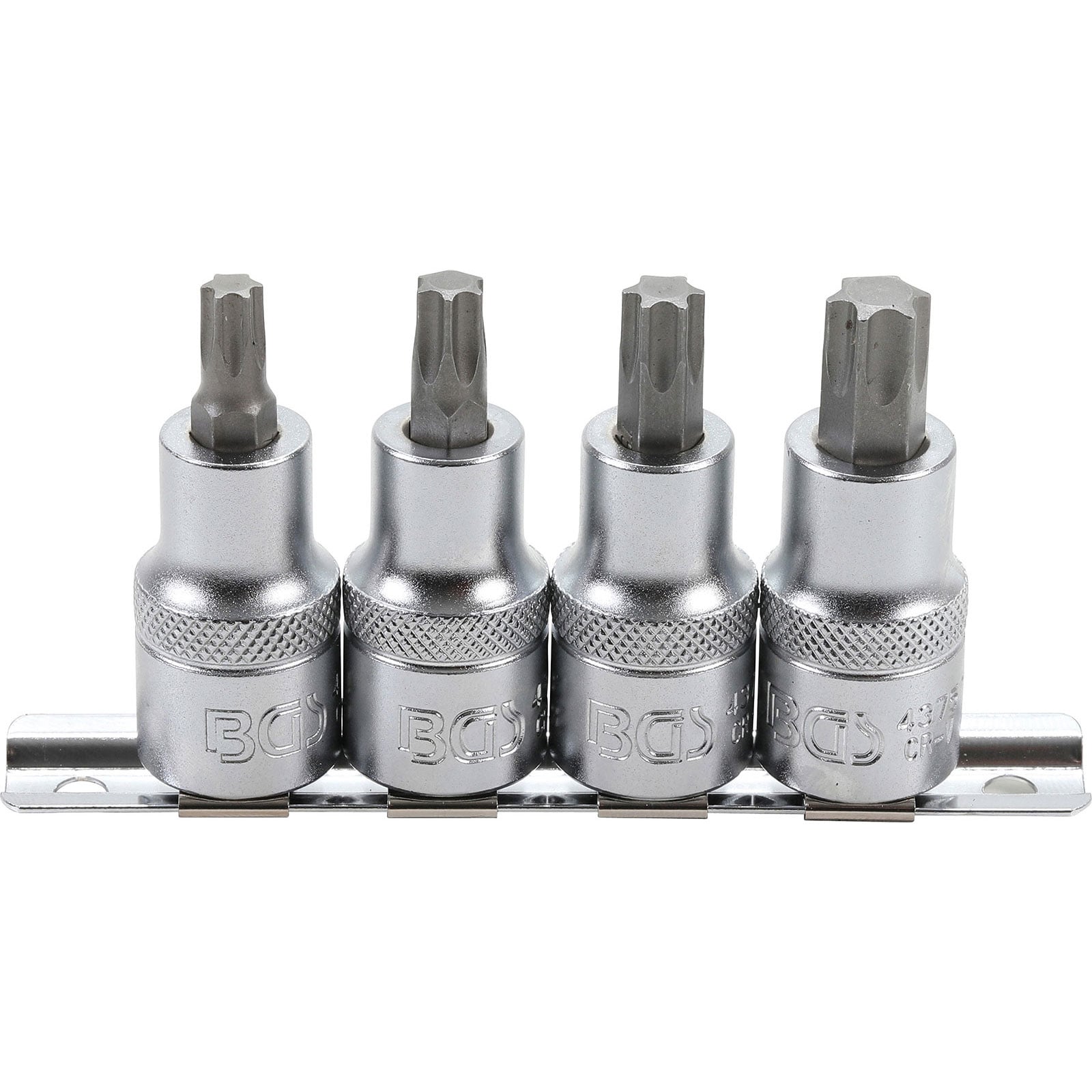 BGS Bit-Einsatz-Satz Antrieb Innenvierkant 12,5 mm (1/2") T-Profil (für Torx) T40 - T55 4tlg. - 8886