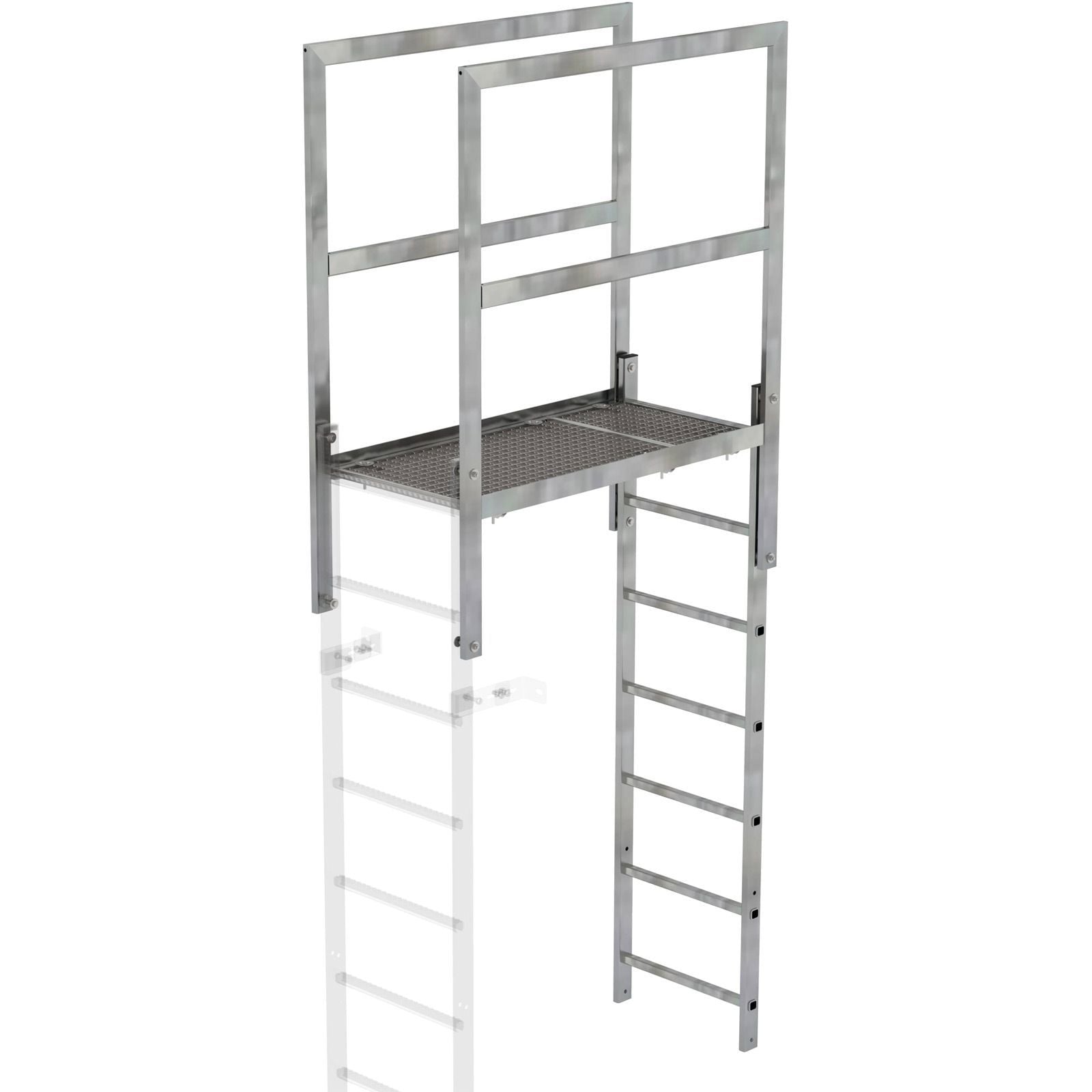 Günzburger Steigtechnik Attika-Überstieg Stahl verzinkt Länge 1.400mm  - 063184