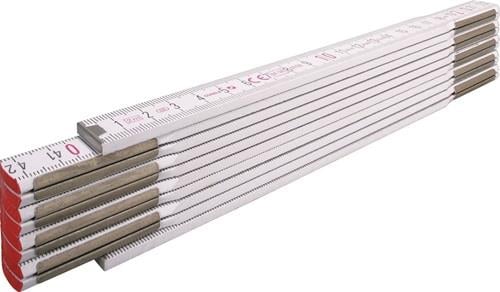 STABILA Gliedermaßstab 1607 L.2m B.1,70cm mm/cm EG III Buchenholz weiß - 1134