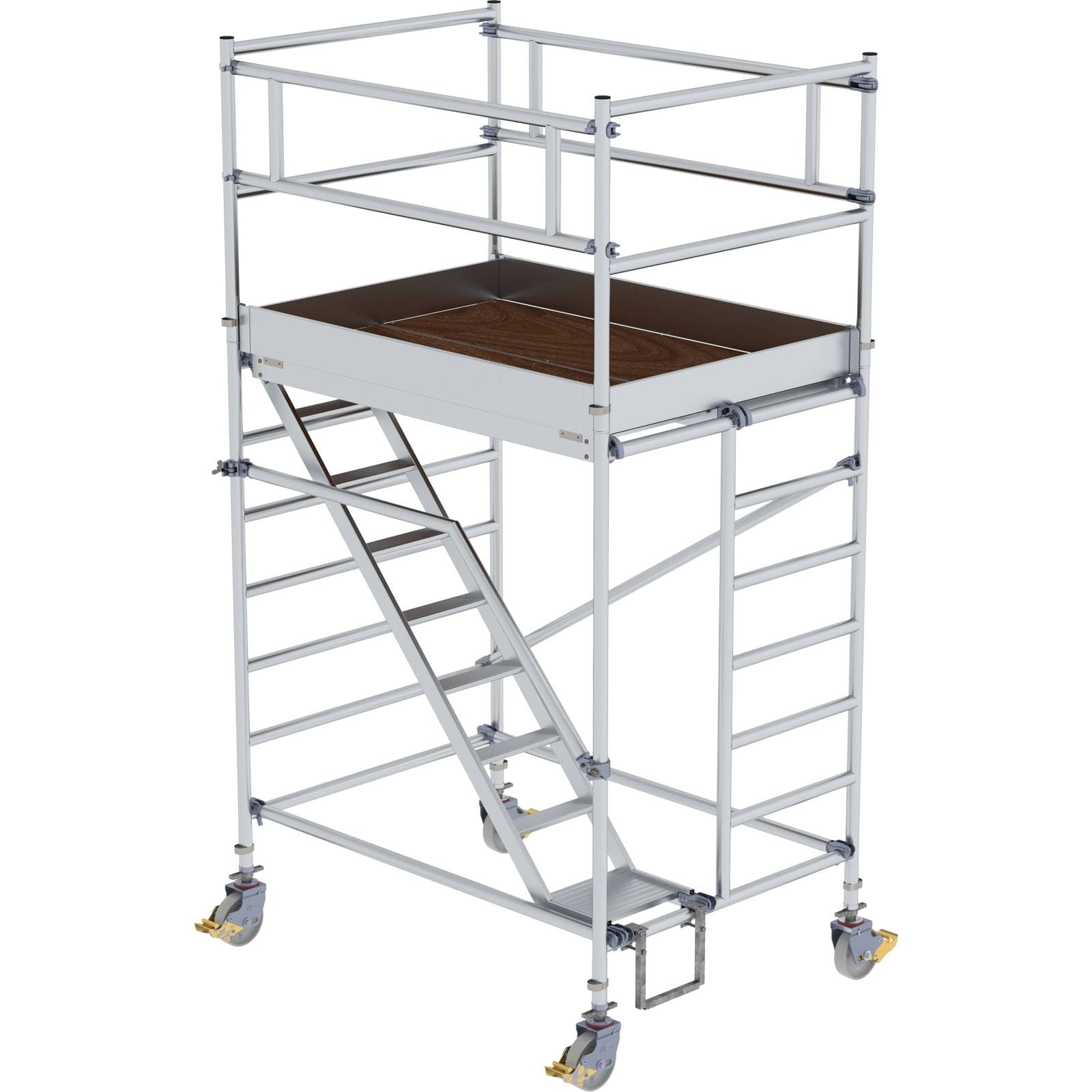 Günzburger Steigtechnik Rollgerüst 1,35 x 1,8 m mit Schrägaufstiegen Plattformhöhe 2,35 m - 167100