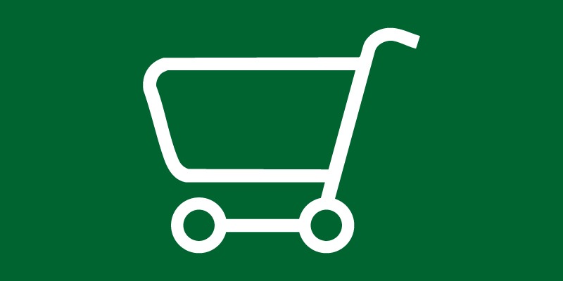 Icon eines Einkaufswagens für Online-Bestellungen im Shop