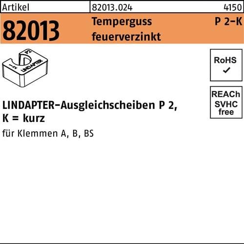 Ausgleichscheibe R 82013 GTW 40 P2 M12/12,0 Temperguss feuerverz. 1St. LINDAPTER