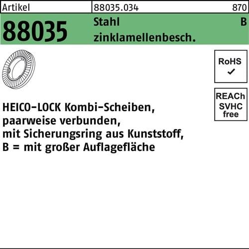 Kombischeibe R 88035 HKB- 8 Stahl flZnnc 200 Stück HEICO