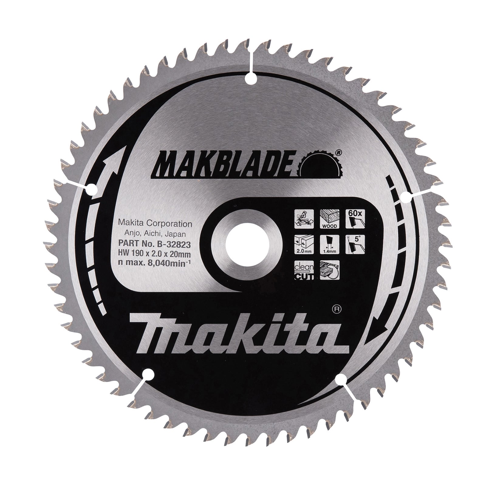 Makita MAKBLADE Sägeblatt 190x20x60Z - B-32823