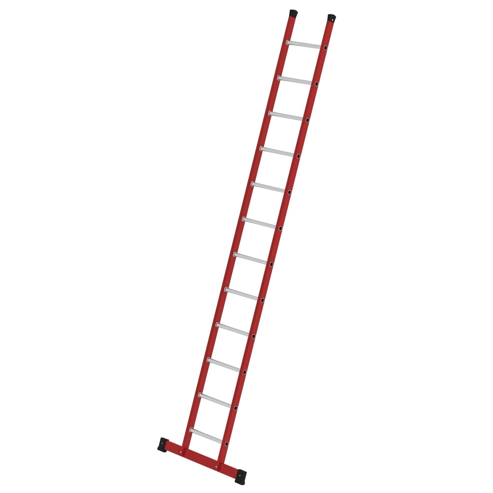 Günzburger Steigtechnik Sprossen-Anlegeleiter GFK/Alu mit Traverse 12 Sprossen - 035312