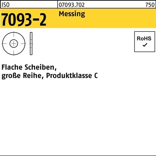 Unterlegscheibe ISO 7093-2 8 Messing 500 Stück