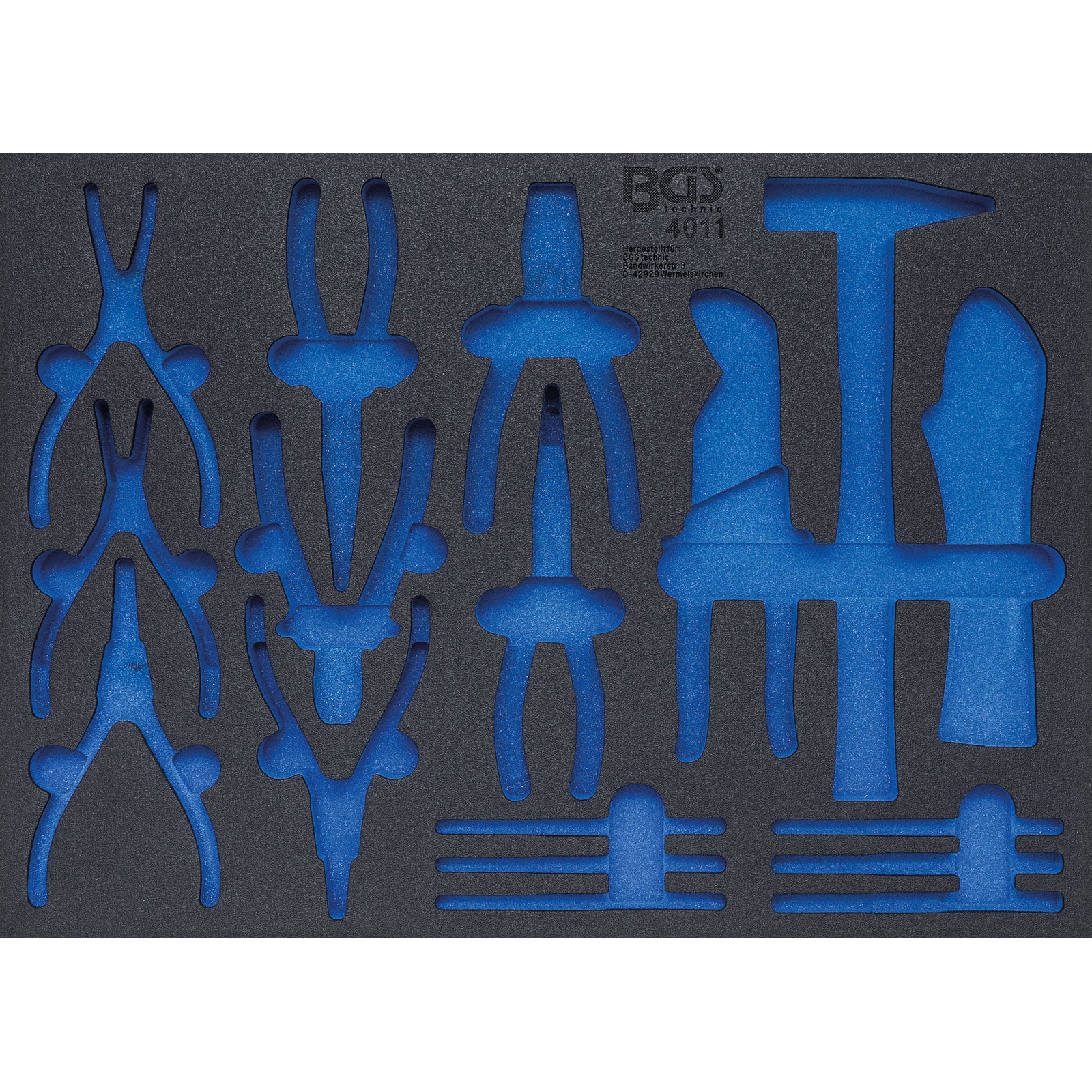 BGS Werkstattwageneinlage 3/3 leer für Art. 4011 - 4011-5