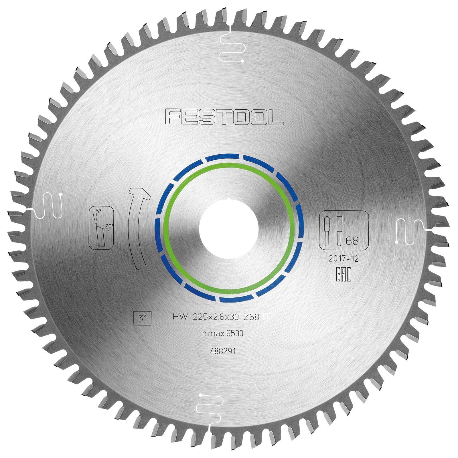 Festool Spezial-Sägeblatt 225 x 2,6 x 30 TF68 - 488291