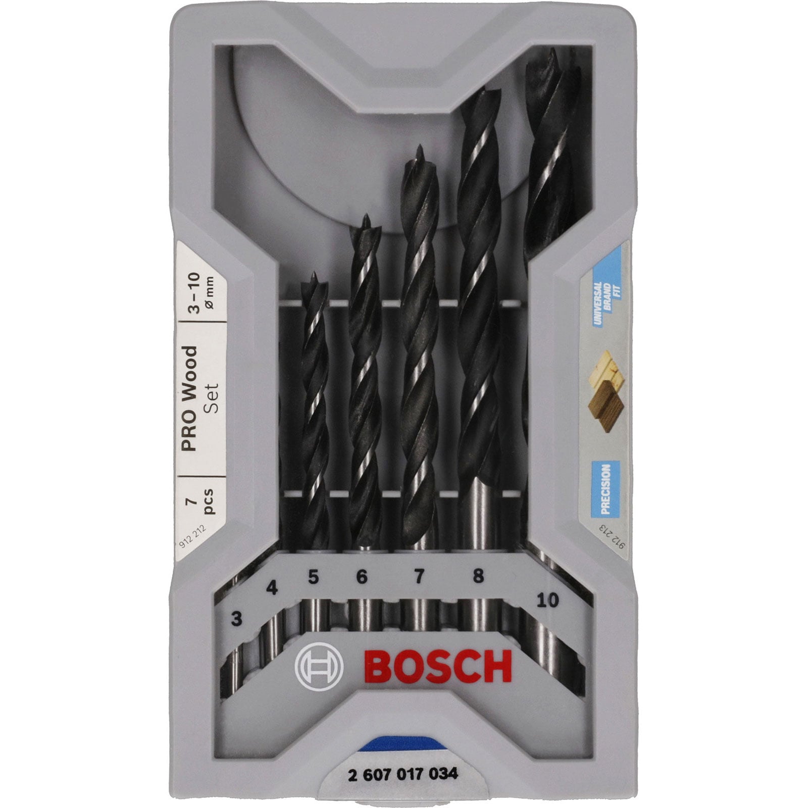 Bosch PRO Wood Holzspiralbohrer-Set. 7-tlg. - 2607017034