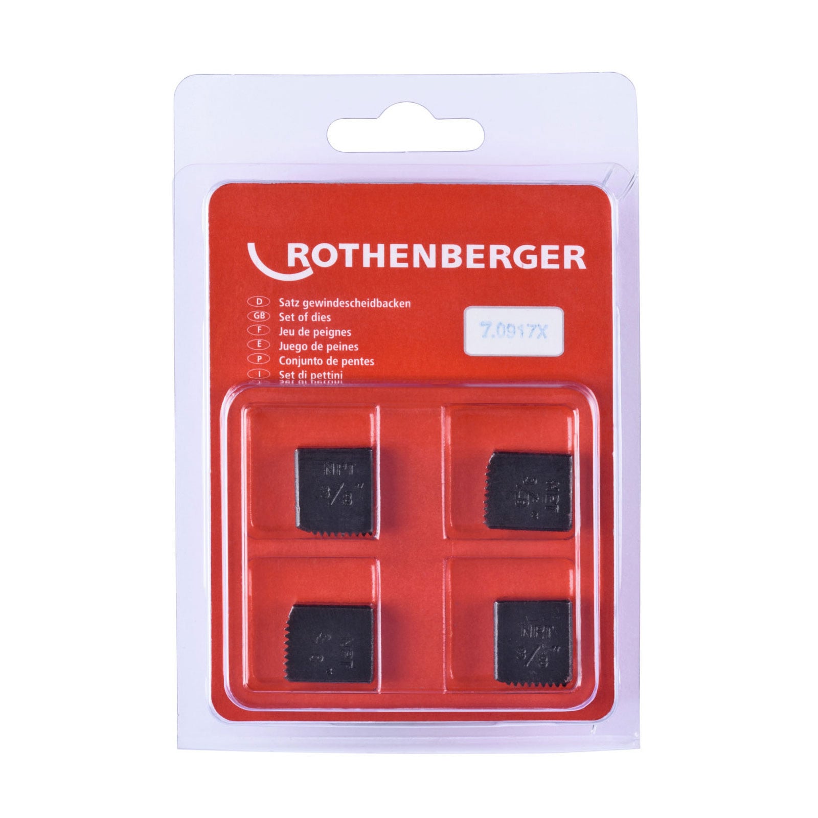 ROTHENBERGER SC Schneidbacken, NPT, 3/8", 4 Stück - 070917X