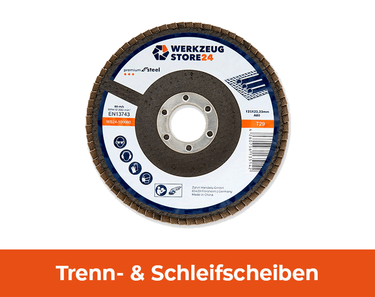 Trenn- und Schleifscheibe von Werkzeugstore24 für präzises Schleifen und Trennen von Stahl