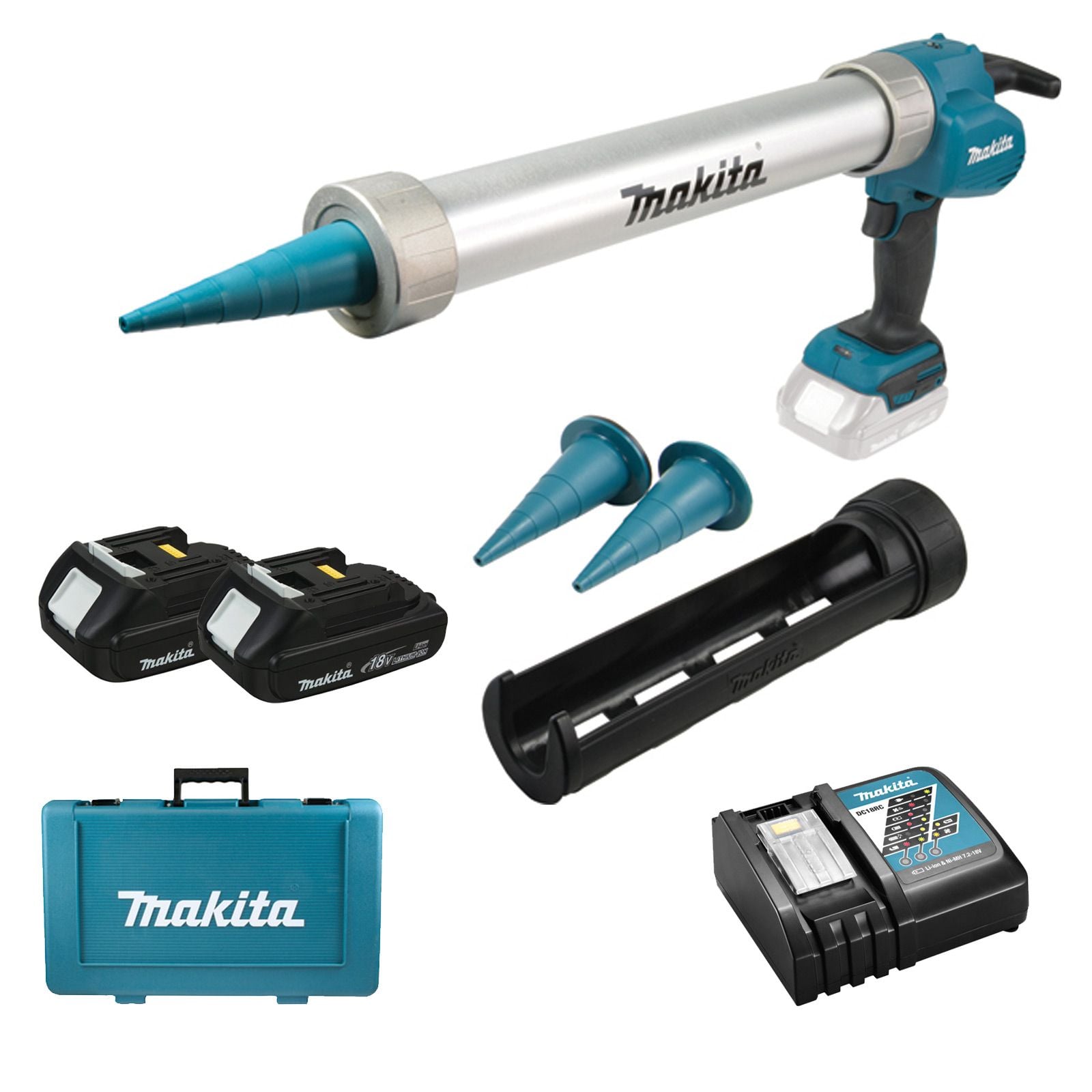 Makita DCG180RYEX Akku-Kartuschenpistole 18V / 2x 1,5 Ah Akku + Ladegerät in Transportkoffer