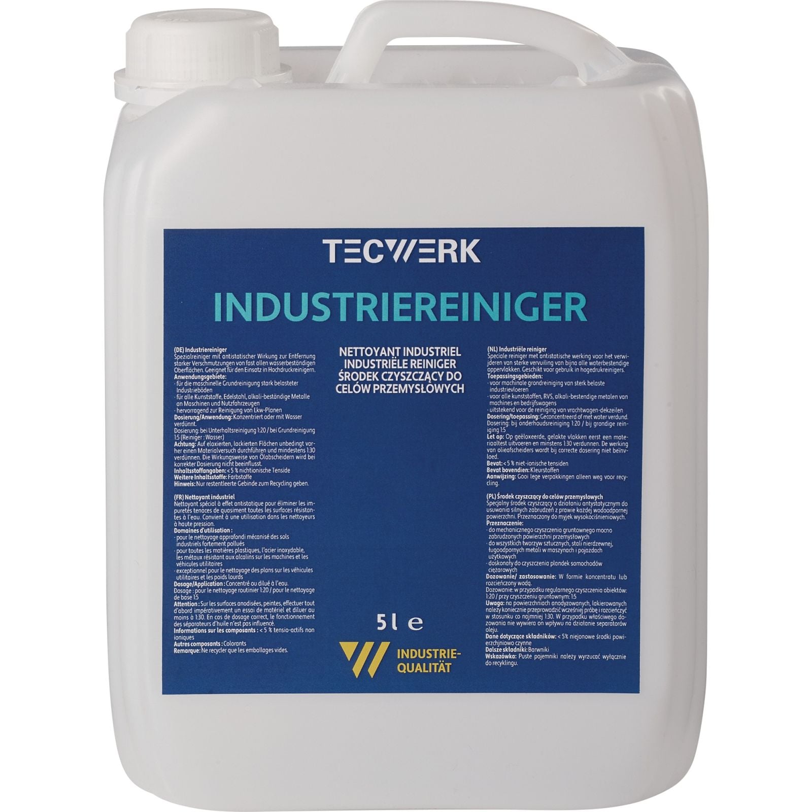 Industriereiniger 5l Konzentrat Kanister TECWERK