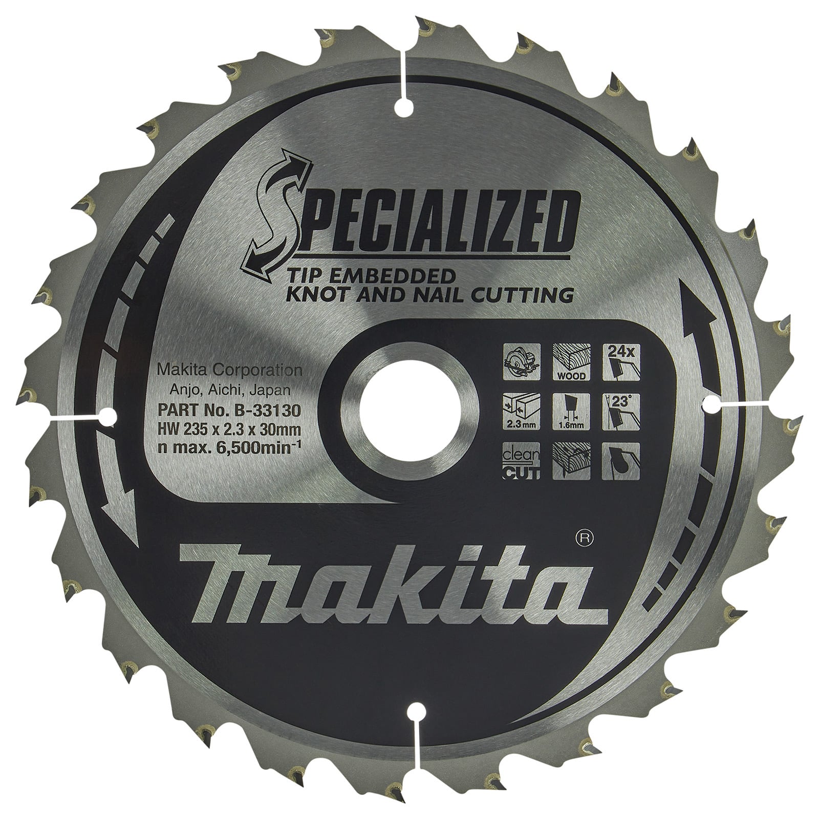 Makita SPECIALIZED Sägeblatt 235x30x24Z - B-33130