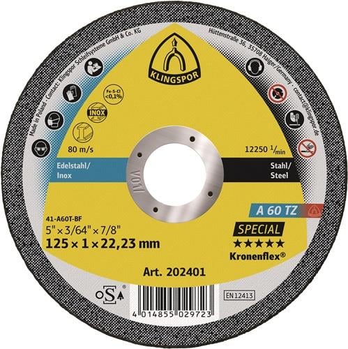 KLINGSPOR Trennscheibe A 60 TZ Special Ø 125 x 1 mm gerade - 202401