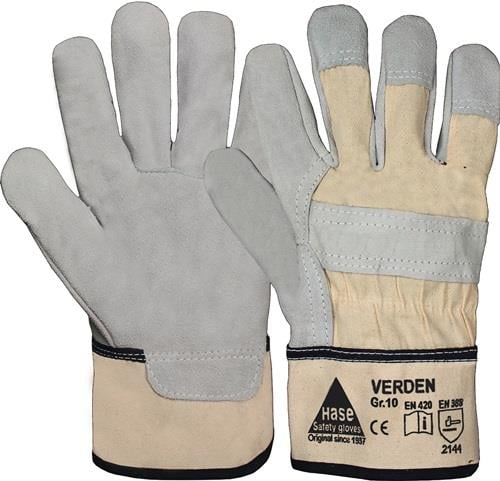 Hase Handschuhe Verden grau / natur Gr. 10 - 211400-10