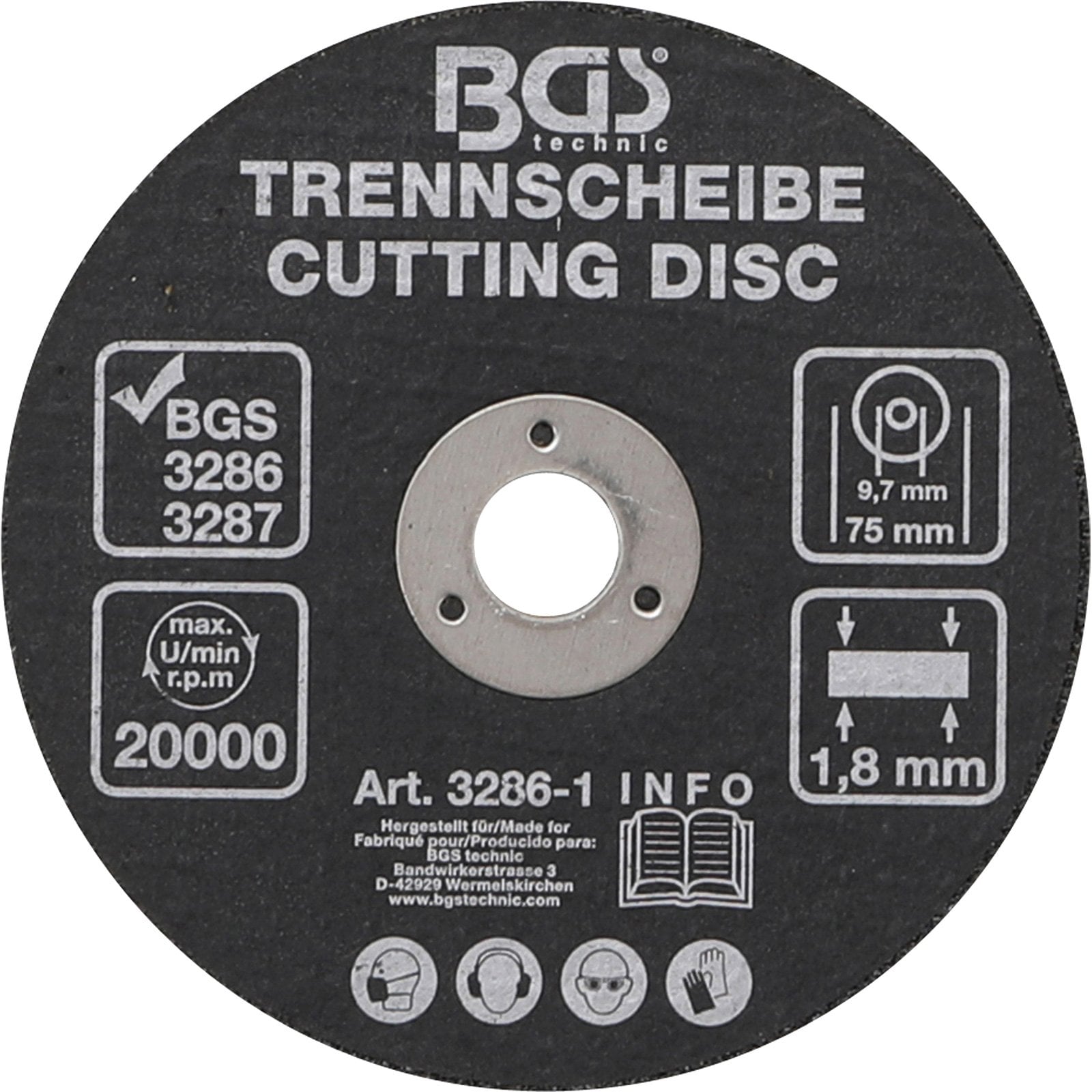 BGS Trennscheibe Ø 75 x 1,8 x 9,7 mm - 3286-1