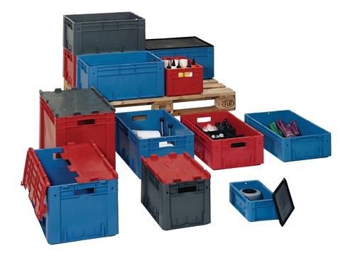 LA-KA-PE Transportstapelbehälter L600xB400xH270mm - VTK 600/270-0 GRAU