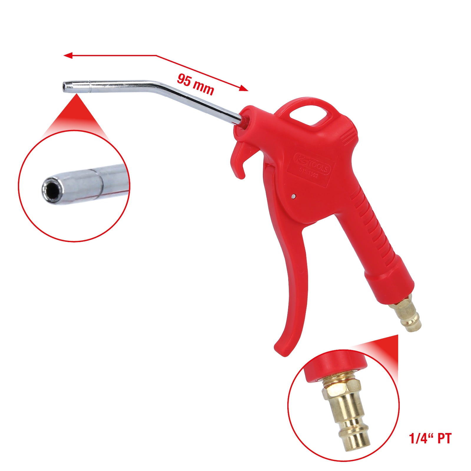 KS TOOLS Universal-Druckluft-Ausblaspistole 95 mm - 515.1902