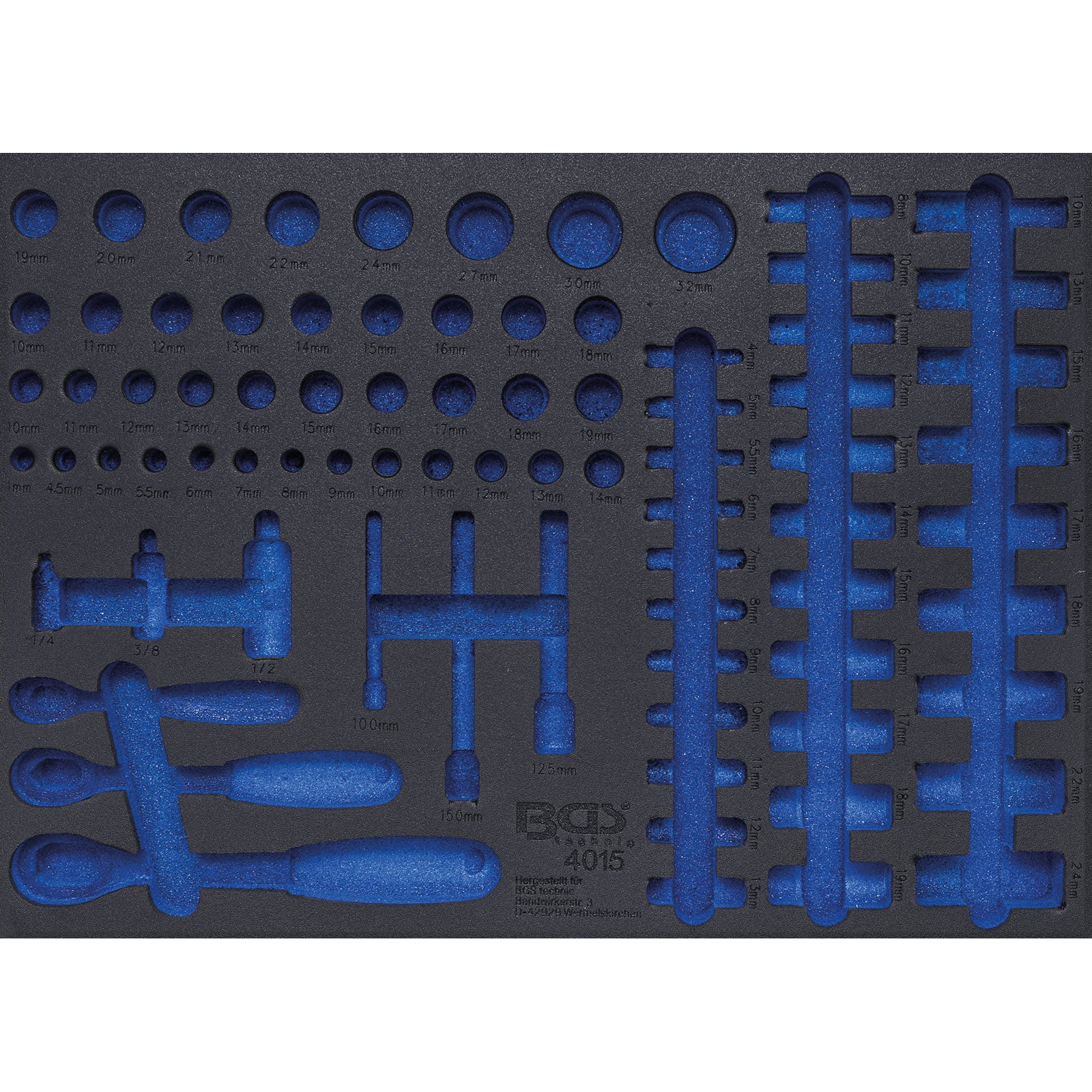 BGS Werkstattwageneinlage 3/3 leer für Art. 4015 - 4015-5