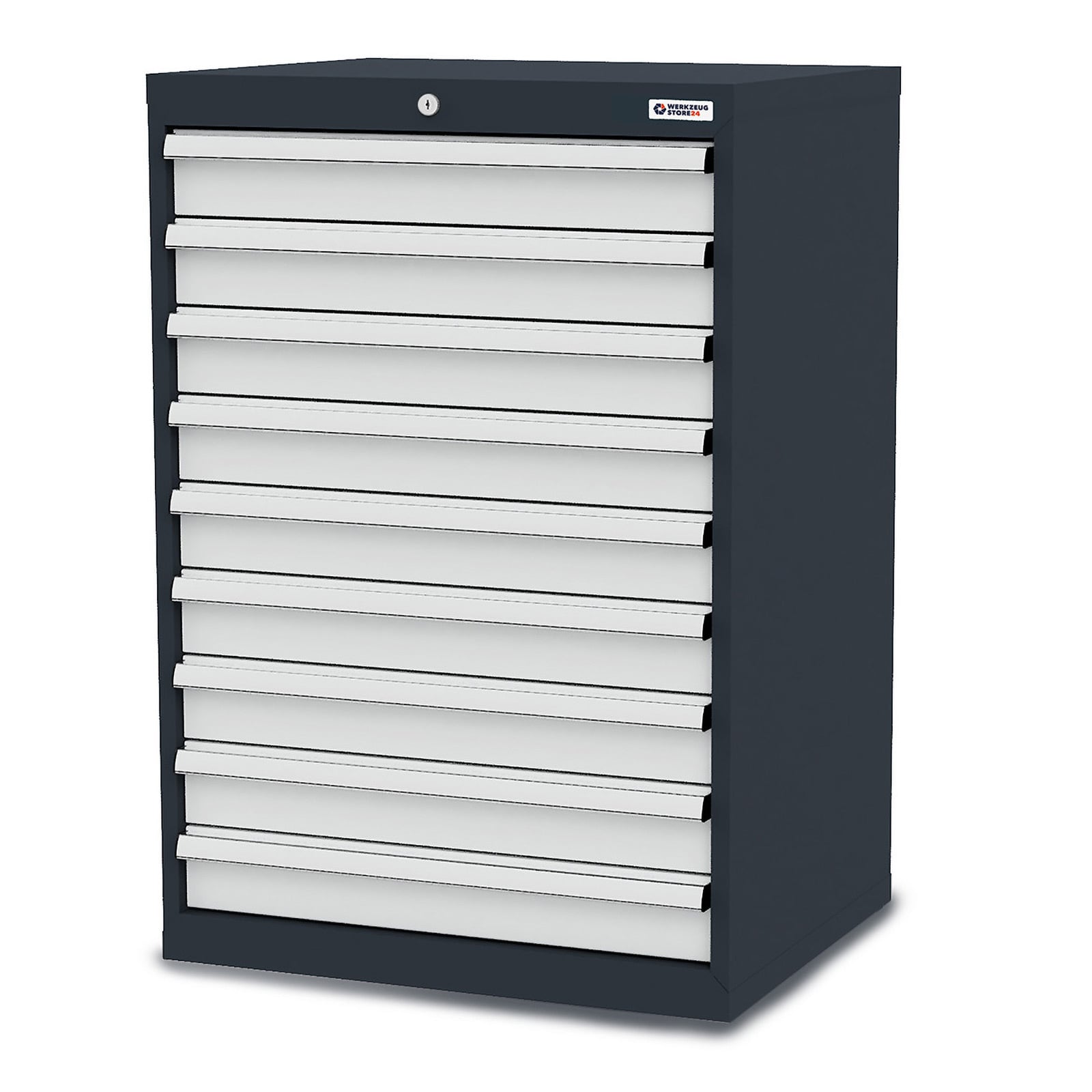 WS24 Schubladenschrank Schubladen: 9 x 100 B x T x H 700 x 575 x 1020 mm - WS24-100268