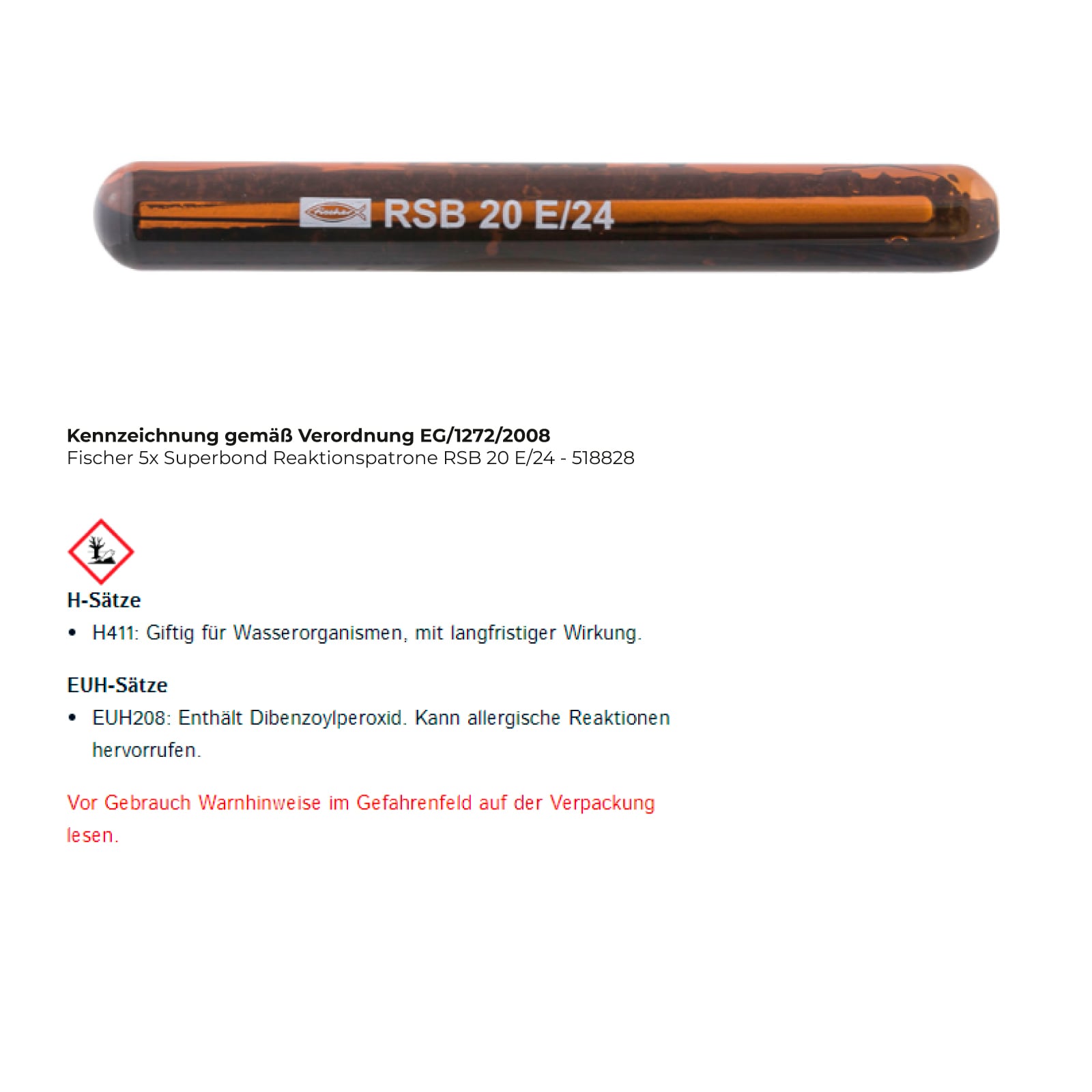 Fischer 5x Superbond Reaktionspatrone RSB 20 E/24 - 518828